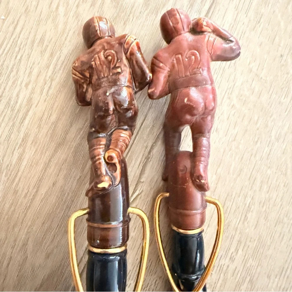 Vintage 1950-60s Cloth Shoe Brush &‎ Shoe Horn Set, Football Player, Quarterback